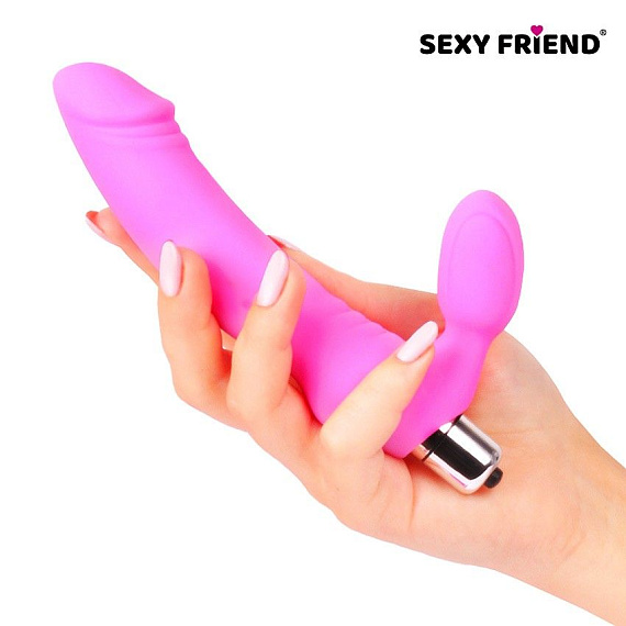 Розовый безремневой страпон Sexy Friend 