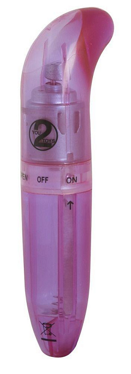 Фиолетовый вибратор для стимуляции G -spot - 12 см. - пластик