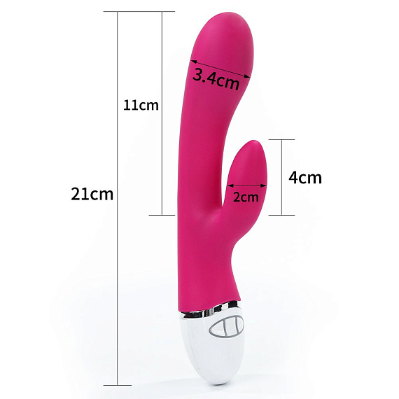 Розовый вибратор-кролик Dreamer Rechargeable Vibrator - 21 см. от Intimcat