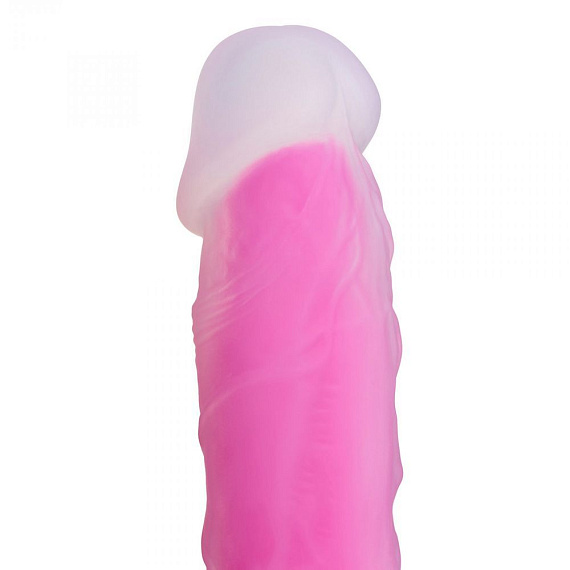 Ярко-розовый фаллоимитатор-реалистик So Divine Glorious Real skin feel pink dildo - 19 см. от Intimcat