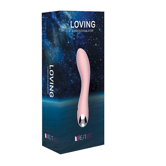 Нежно-розовый вибростимулятор Loving - 18 см. от Intimcat