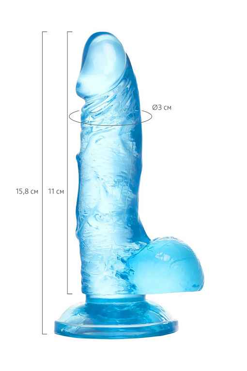 Голубой реалистичный фаллоимитатор Indy - 15,8 см. - фото 10