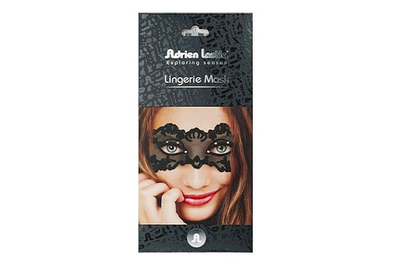 Черная ажурная маска Lingerie Mask - тканевая основа