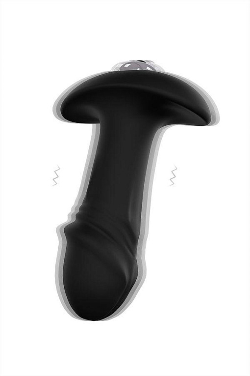 Чёрная анальная втулка S-HANDE Stararrow с вибрацией - 10 см. от Intimcat