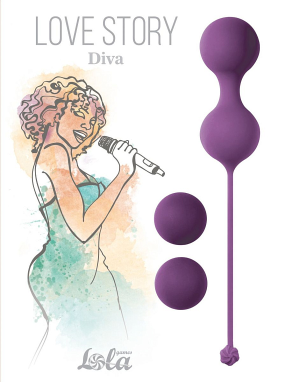 Набор фиолетовых вагинальных шариков Love Story Diva - фото 6