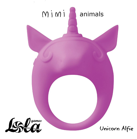 Фиолетовое эрекционное кольцо Unicorn Alfie - силикон