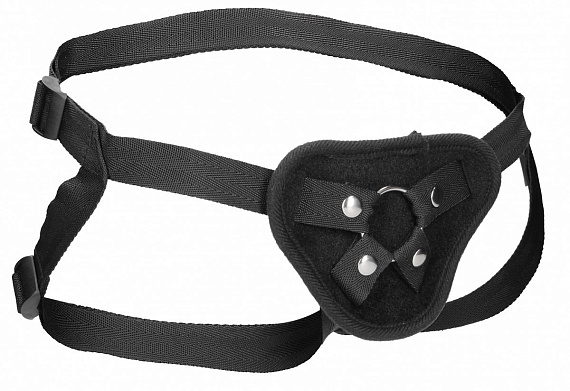 Черные трусики для страпона V V Adjustable Harness with O-Ring - полиэстер