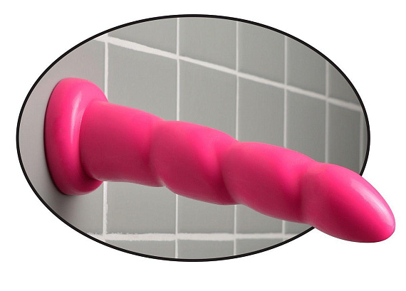 Ярко-розовый анальный стимулятор 6  Twister - 18,4 см. - поливинилхлорид (ПВХ, PVC)