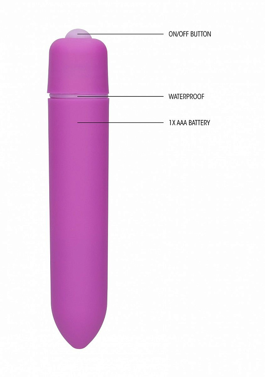 Фиолетовая вибропуля Speed Bullet - 9,3 см. - анодированный пластик (ABS)