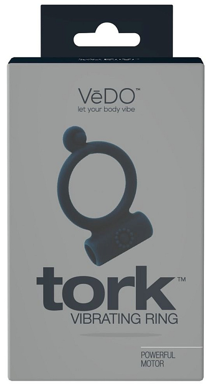 Чёрное виброкольцо VeDO Tork от Intimcat
