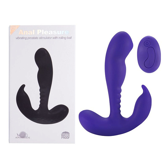 Фиолетовый стимулятор простаты Remote Control Prostate Stimulator with Rolling Ball - 13,3 см. от Intimcat