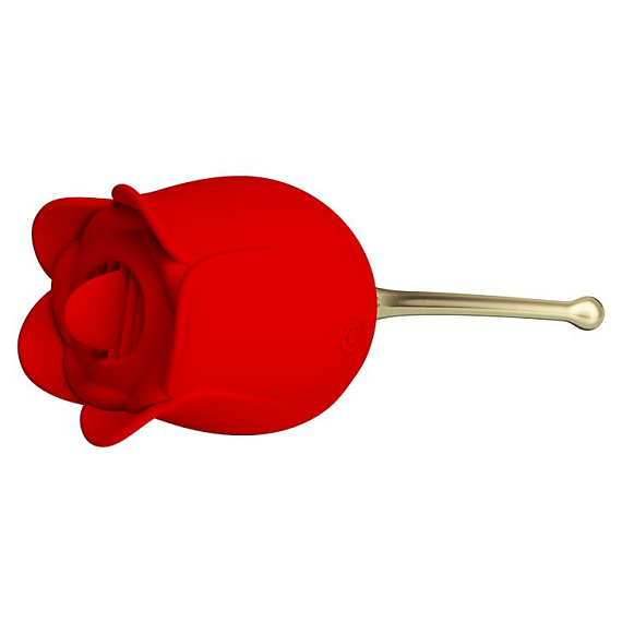 Красный клиторальный вибромассажёр Rose Lover от Intimcat