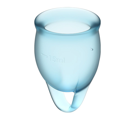Набор голубых менструальных чаш Feel confident Menstrual Cup - силикон
