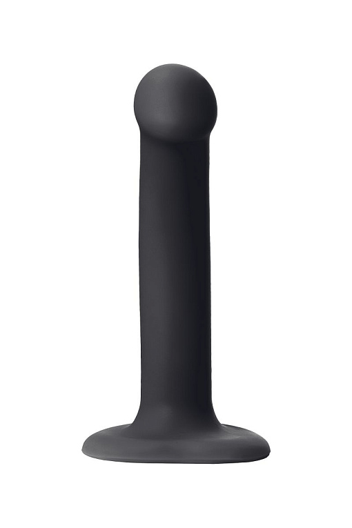Черный фаллос на присоске Silicone Bendable Dildo S - 17 см. от Intimcat