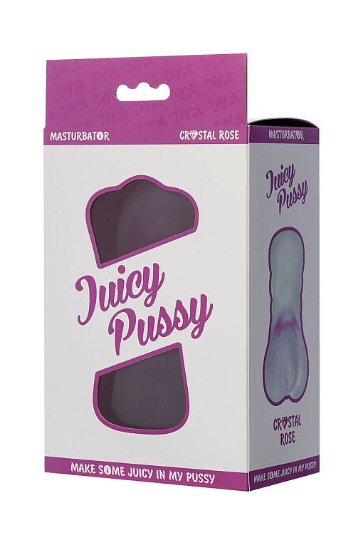 Прозрачный реалистичный мастурбатор Juicy Pussy Crystal Rose - фото 7