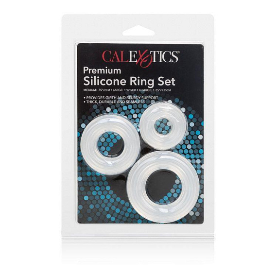 Набор из 3 колец на пенис Premium Silicone Ring Set от Intimcat