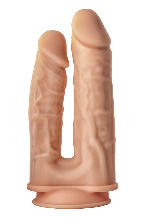 Телесный анально-вагинальный фаллоимитатор Double Penetrator - 19,5 см. от Intimcat