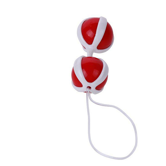 Красно-белые вагинальные шарики BE MINI BALLS - Термопластичная резина (TPR)