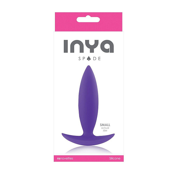 Фиолетовая анальная пробка для ношения INYA Spades Small - 10,2 см. - силикон