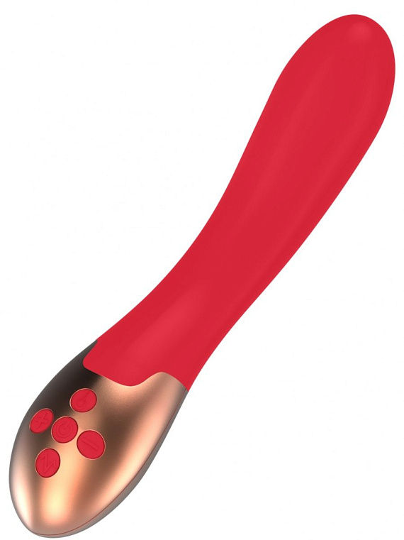 Красный вибратор Posh с функцией нагрева - 20 см. от Intimcat