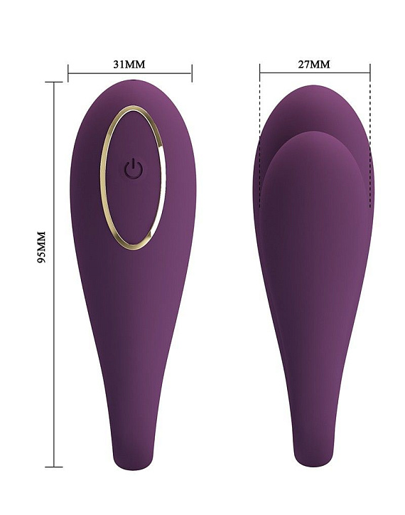 Фиолетовый вибратор для двоих August от Intimcat