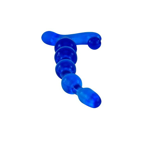 Синий анальный стимулятор из TPR - 22 см. от Intimcat