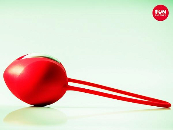 Красный вагинальный шарик Smartballs Uno - силикон