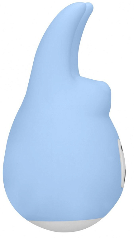 Голубой клиторальный стимулятор Love Bunny - 9,4 см. - силикон
