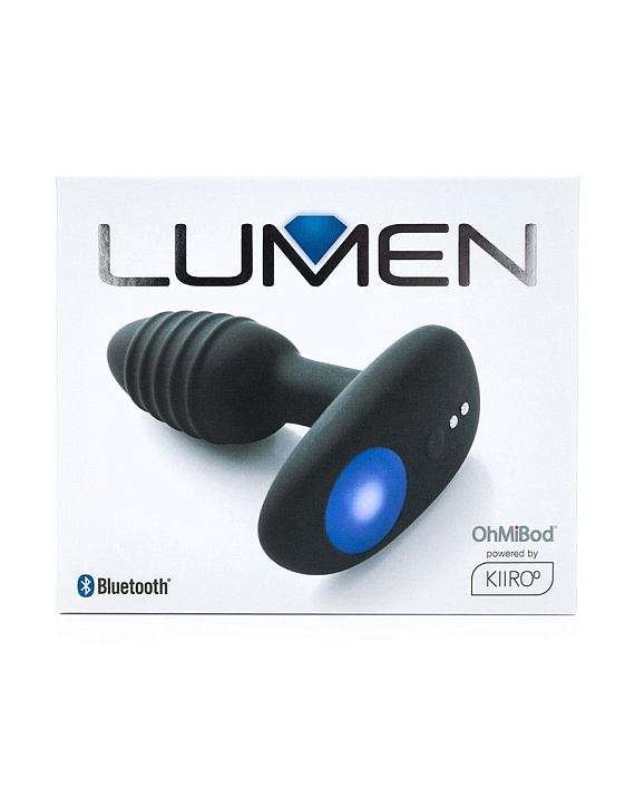 Черный интерактивный вибратор OhMiBod Lumen for Kiiroo с подсветкой - 10,2 см. от Intimcat