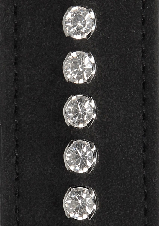 Черные наручники Diamond Studded Wrist Cuffs - фото 5