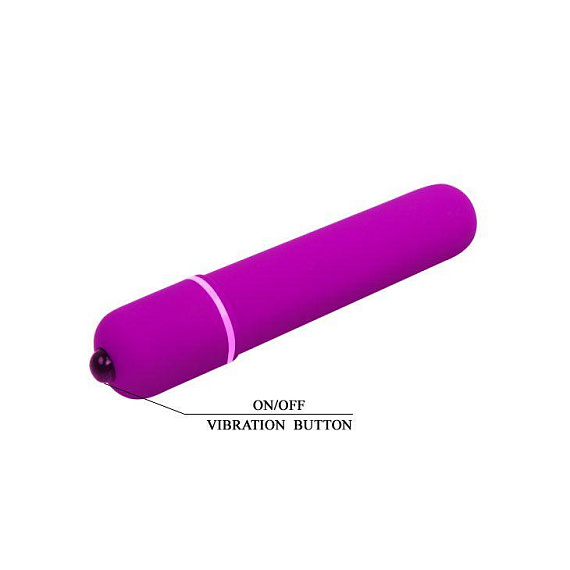 Фиолетовая вытянутая вибропуля - 10,2 см. Baile