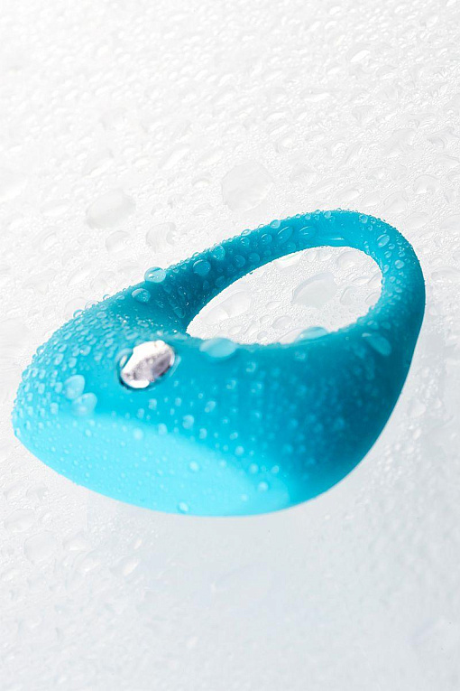Голубое эрекционное виброкольцо TOYFA A-Toys из силикона - фото 9