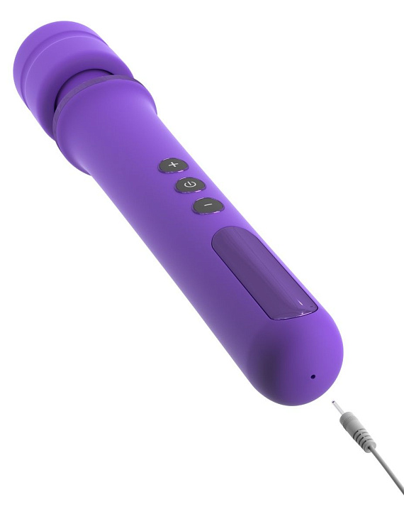 Фиолетовый вибромассажер Rechargeable Power Wand - силикон