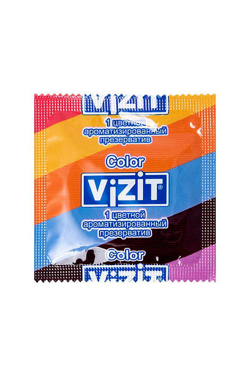 Цветные ароматизированные презервативы VIZIT Color - 3 шт. VIZIT
