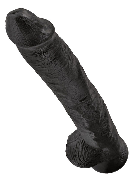 Чёрный фаллоимитатор-гигант 14  Cock with Balls - 37,5 см. от Intimcat