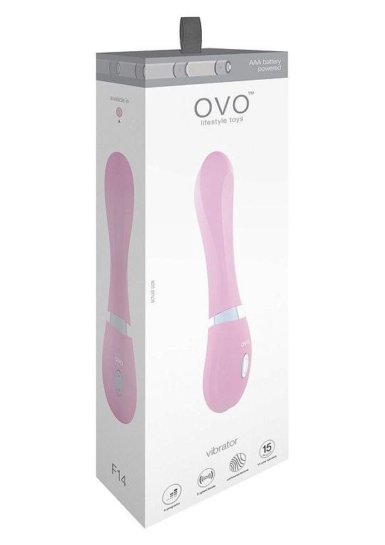 Розовый вибратор OVO F14 для G-стимуляции - фото 5