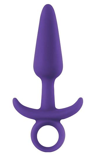 Фиолетовая анальная пробка с держателем INYA Prince Small - 11,4 см.