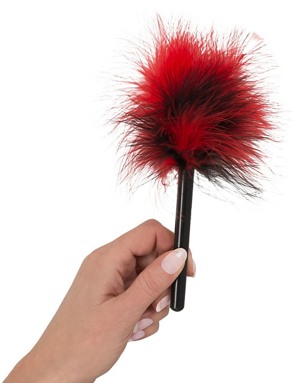 Красно-черная пуховка Mini Feather - 21 см. Orion