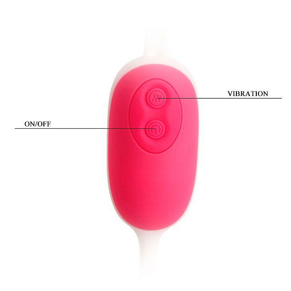 Розовые вагинальные шарики с вибрацией из силикона - фото 5
