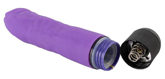 Фиолетовый вибратор-реалистик без мошонки - 14,5 см. от Intimcat