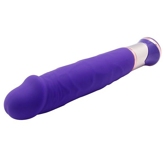 Фиолетовый вибратор ECSTASY Deluxe Rowdy Dong - 21,5 см. - силикон
