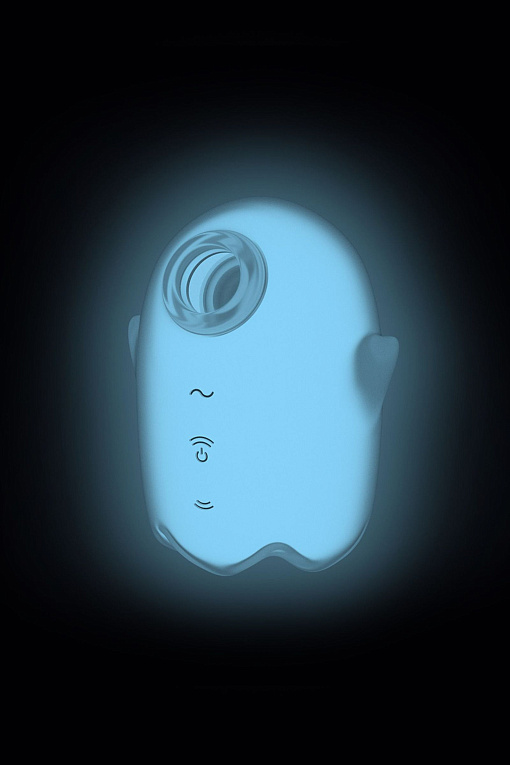 Белый люминесцентный вакуум-волновой стимулятор клитора Glowing Ghost - фото 5