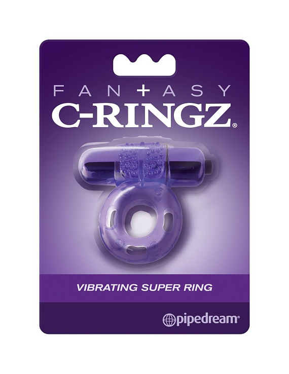 Фиолетовое виброкольцо Vibrating Super Ring от Intimcat