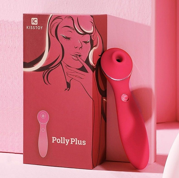 Красный мембранный вибростимулятор клитора Polly Plus - 16,8 см. Kiss Toy