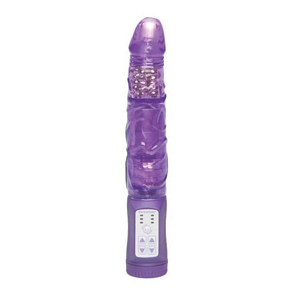 Фиолетовый водонепроницаемый ротатор с шариками - 22 см. - термопластичная резина (TPR)