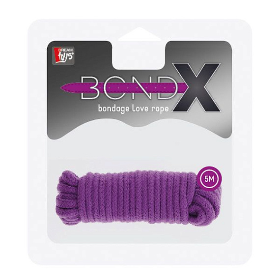 Фиолетовая веревка для связывания BONDX LOVE ROPE - 5 м. - хлопок