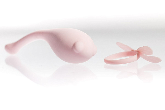 Розовый вибратор в форме стрекозы Liebelulla Rosa - 18 см. MOYTOY