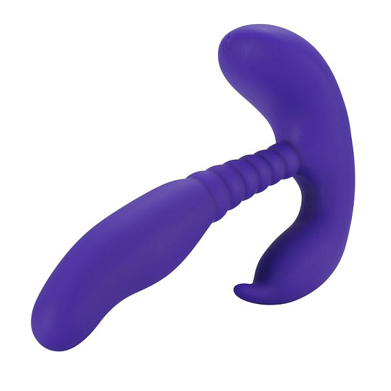 Фиолетовый стимулятор простаты Anal Pleasure Dual Vibrating Prostate Stimulator - 13,5 см. - силикон
