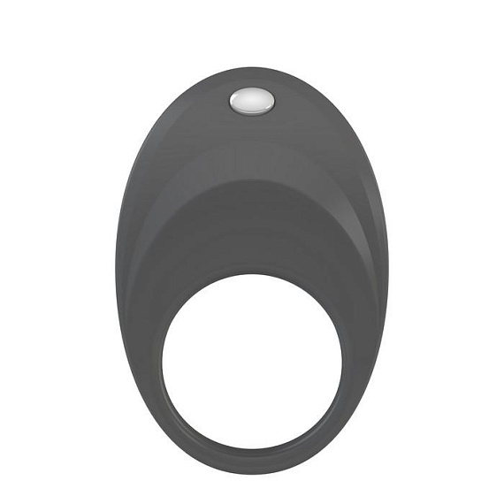 Серое эрекционное кольцо B7 с вибрацией - фото 5