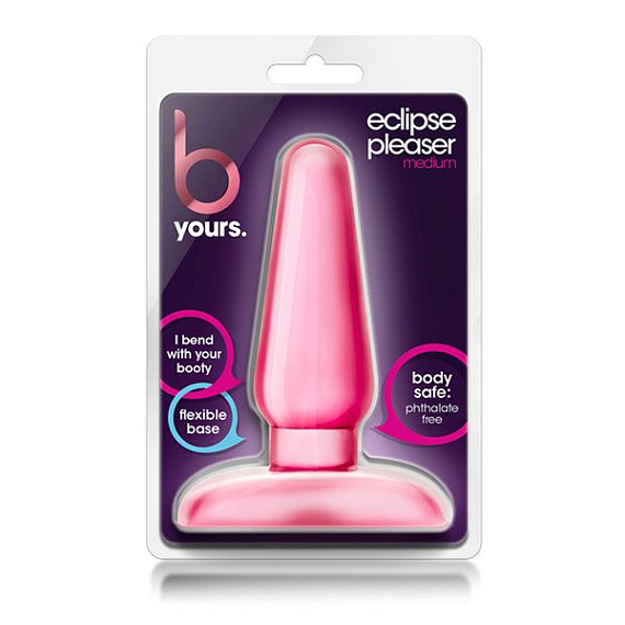 Розовая анальная пробка Eclipse Anal Pleaser Medium - 12 см. - поливинилхлорид (ПВХ, PVC)